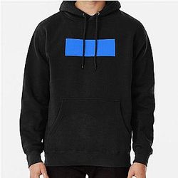 Simple Blue Box Pullover Hoodie