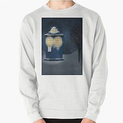 Snowy blue box Pullover Sweatshirt