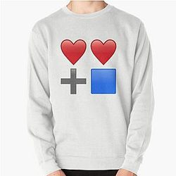 Two Hearts + One Blue Box Pullover Sweatshirt