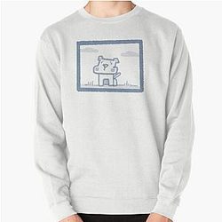 Blue box dog Pullover Sweatshirt