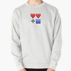 two hearts and a blue box Pullover Sweatshirt