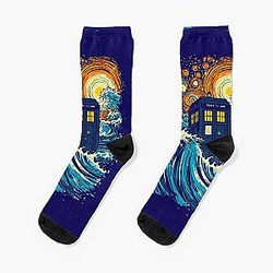 The great kanagawa wave and the blue box Socks