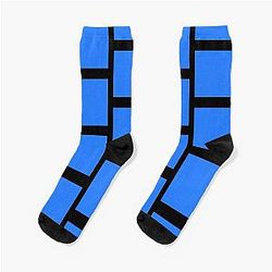 Simple Blue Box Socks