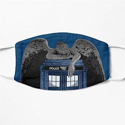 Angel Weeping on Blue Box Flat Mask