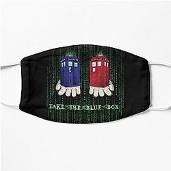 Take The Blue Box Flat Mask