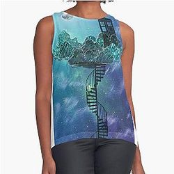 Blue Box in the Victorian Sky Sleeveless Top