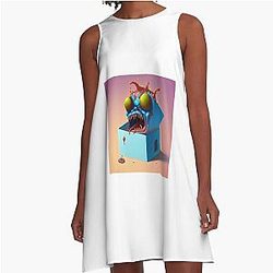 The Slimey Blue Box in a Blue Box A-Line Dress
