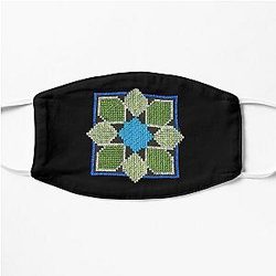 Blue Box With Green Flat Mask