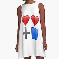 Dos Corazones + Uno Blue Box A-Line Dress