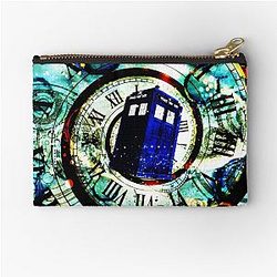 blue box Zipper Pouch