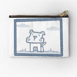 Blue box dog Zipper Pouch