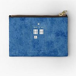 El Blue Box Zipper Pouch