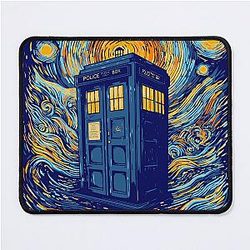 Starry blue box Mouse Pad