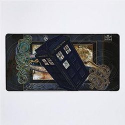 Big Blue Box Horizontal Print, (perfect for desk mats, mousepads, facemasks, etc.) Desk Mat