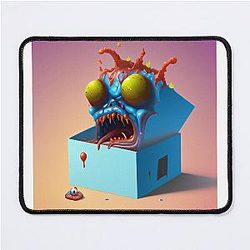 The Slimey Blue Box in a Blue Box Mouse Pad
