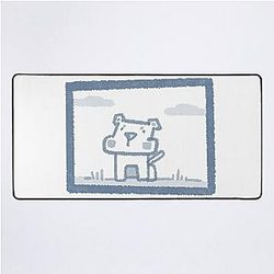 Scatola blu cane scrivania Mat