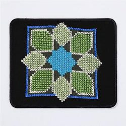 Blue Box With Green Mouse Pad