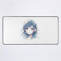 hana blue box Desk Mat