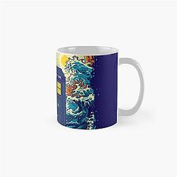 The great kanagawa wave and the blue box Classic Mug