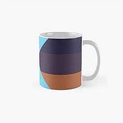 Blue box and round illustration Classic Mug