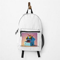 The Slimey Blue Box in a Blue Box Backpack
