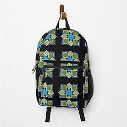 Blue Box With Green Backpack