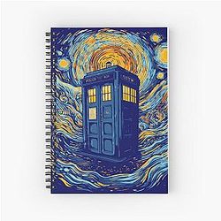 Starry blue box Spiral Notebook