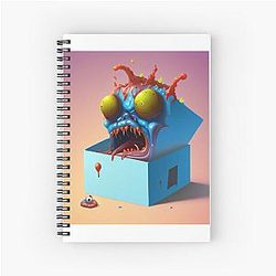 The Slimey Blue Box in a Blue Box Spiral Notebook