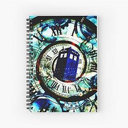 blue box  Spiral Notebook