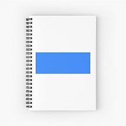 Simple Blue Box Spiral Notebook