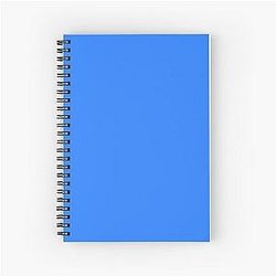 Simple Blue Box Spiral Notebook