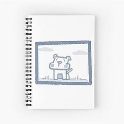 Blue box dog Spiral Notebook