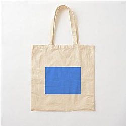 Simple Blue Box Cotton Tote Bag