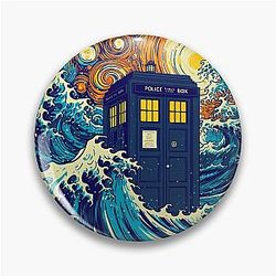 The great kanagawa wave and the blue box Pin