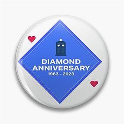 Dr Who 60th Diamond Anniversary Blue Box Emblem Pin
