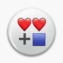 two hearts and a blue box Pin