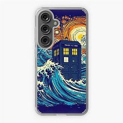 The great kanagawa wave and the blue box Samsung Galaxy Soft Case