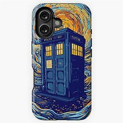 Starry blue box iPhone Tough Case