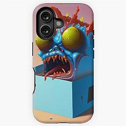 The Slimey Blue Box in a Blue Box iPhone Tough Case