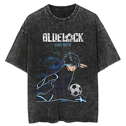 Isagi Striker PTTT1004 Washed  Blue Lock T-Shirts