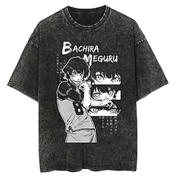 Bachira Graphic PTTT1004 Washed  Blue Lock T-Shirts