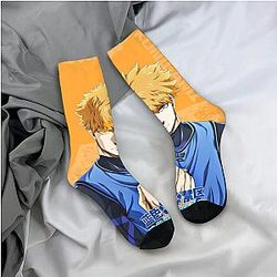 Retro PTTT1007  Blue Lock Socks