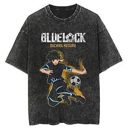 Bachira Speed PTTT610 Washed  Blue Lock T-Shirts