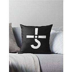 Logo band rock blue oyster cult art essential t shirt Throw Pillow