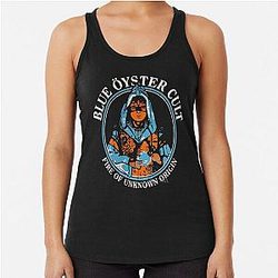 blue oyster cult band rock Racerback Tank Top