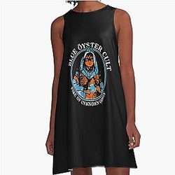 blue oyster cult band rock A-Line Dress
