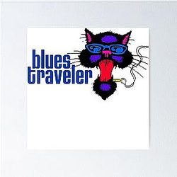 SMOKER CAT BLUES TRAVELER Poster