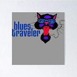 SMOKER CAT BLUES TRAVELER  Poster