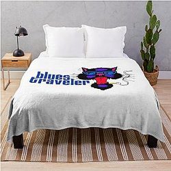 SMOKER CAT BLUES TRAVELER Throw Blanket