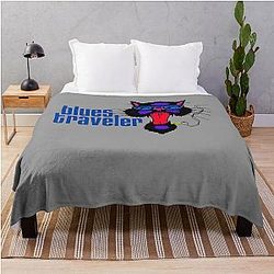 SMOKER CAT BLUES TRAVELER  Throw Blanket
